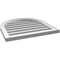 Ekena Millwork Round Top Surface Mount PVC Gable Vent: Functional, w/ 2"W x 1-1/2"P Brickmould Frame, 24"W x 24"H GVPRT24X2402SF - alternate 2